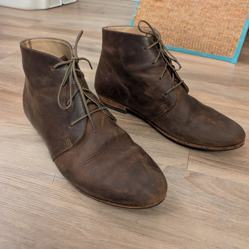 Brown Leather Ankle Boots